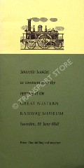 Souvenir booklet of the opening of the Great Western Railway Museum, Swindon, 22 June 1962 by British Transport Commission